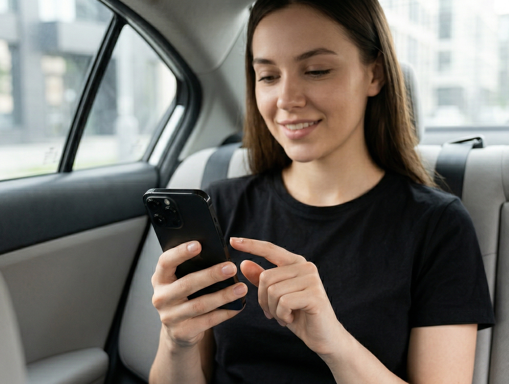 Pantalla de la app para pasajeros